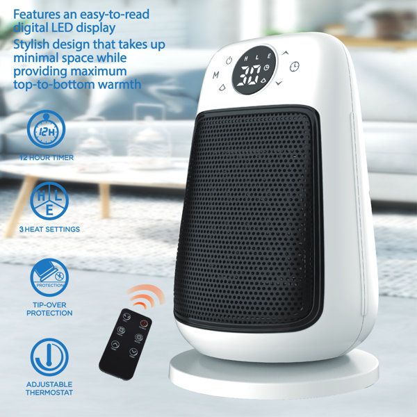 Best Compact Space Heater Artudatech 1500 Watt 5000 BTU Electric Compact Space Heater with
